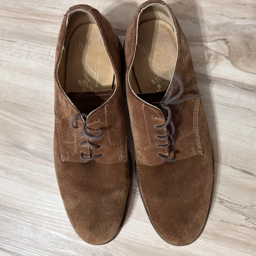Frye‎ Jim Oxford 88096 Mens Brown Suede Lace Up Plain Toe Oxford 11 D Fast Ship